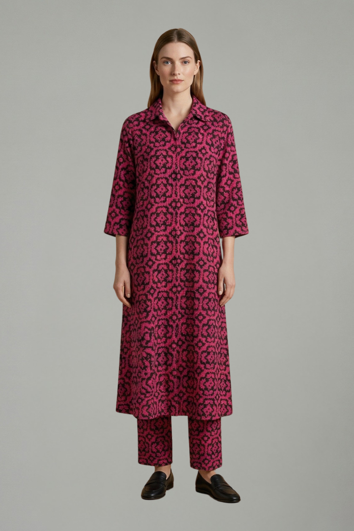Quinn | Women's Two Piece Set | Geometric Pattern Relaxed Fit