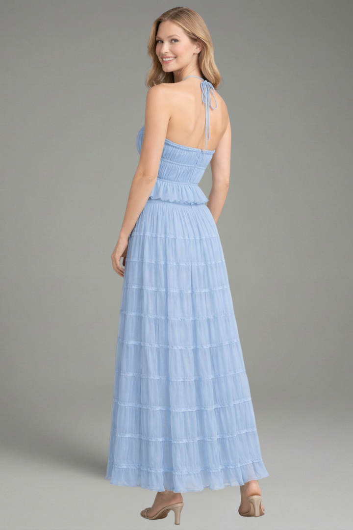 Lena | Women's Two Piece Set | Halter Top Maxi Skirt