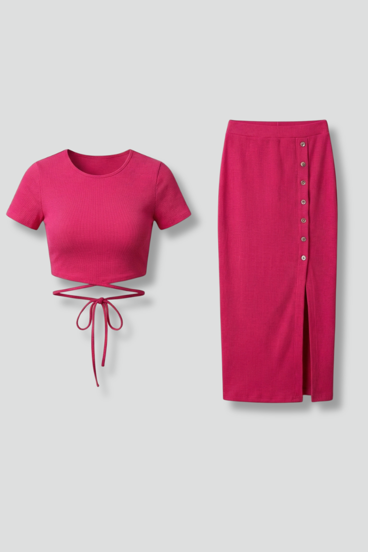 Xola | Women's Two Piece Set | Sleeveless Top Midi Skirt