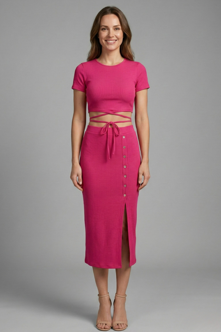 Xola | Women's Two Piece Set | Sleeveless Top Midi Skirt