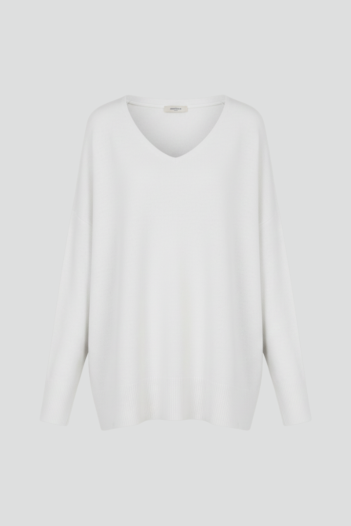 Fiona | Women's Sweater | V-Neck Dropped Shoulders Straight Hem