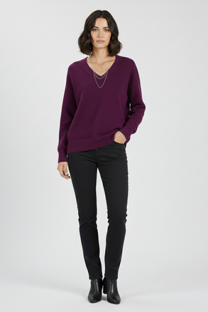 Juno | Women's Sweater | V-Neck Long Sleeves Pullover