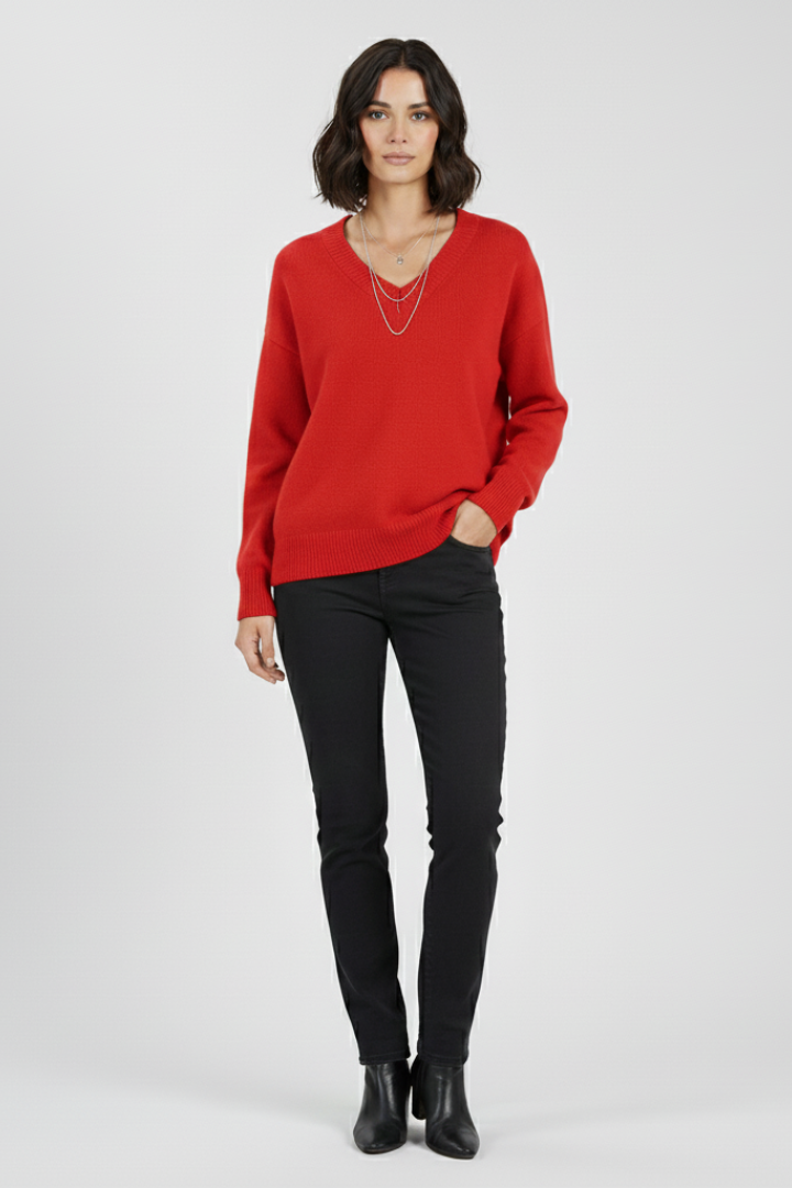 Juno | Women's Sweater | V-Neck Long Sleeves Pullover