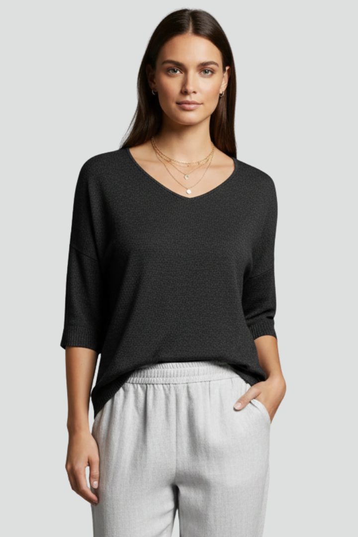 Heledd | Women's Top | V-Neck Short Sleeves Relaxed