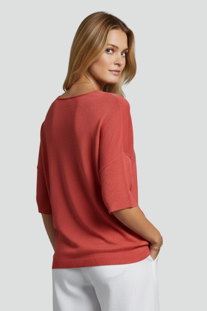 Heledd | Women's Top | V-Neck Short Sleeves Relaxed