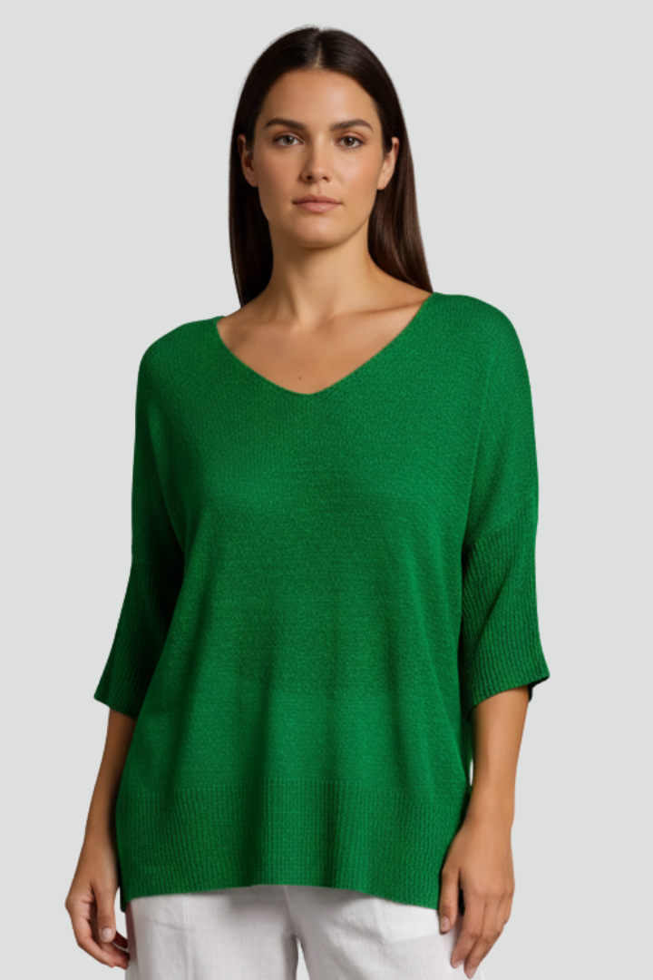 Heledd | Women's Top | V-Neck Short Sleeves Relaxed