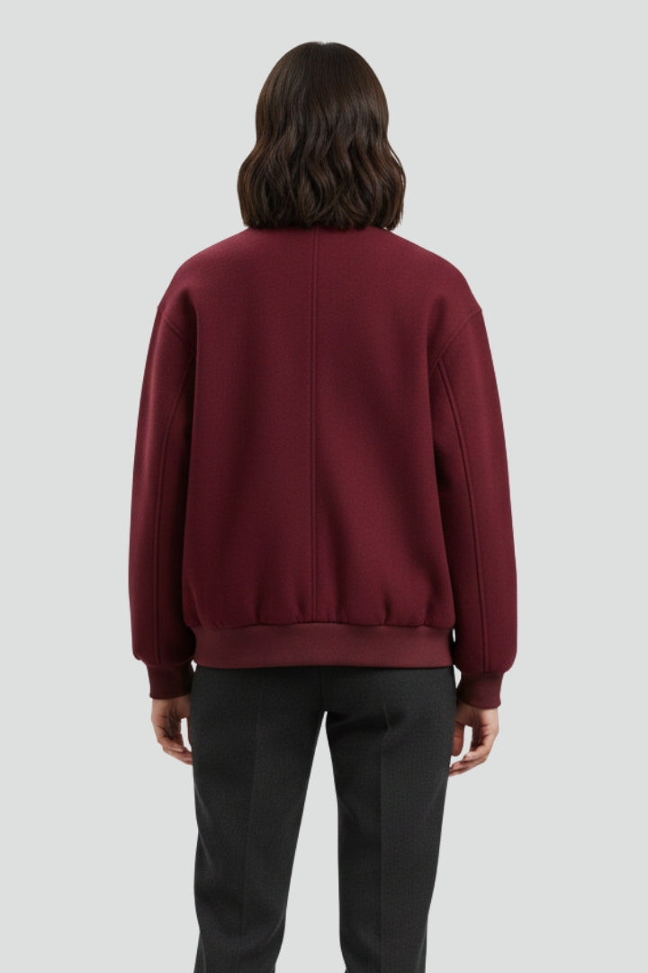 Gobnait | Women's Varsity Jacket | Snap Closure Ribbed