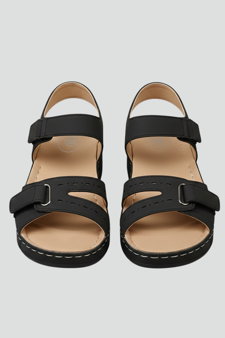 Nova | Women's Wedge Sandals | Hook-and-Loop Straps Open Toe