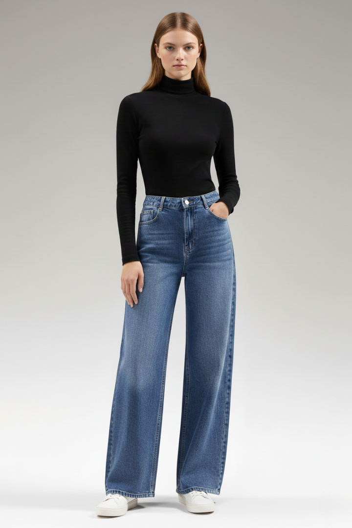 Aela | Women's Jeans | Wide-Leg Belt Loops Pockets
