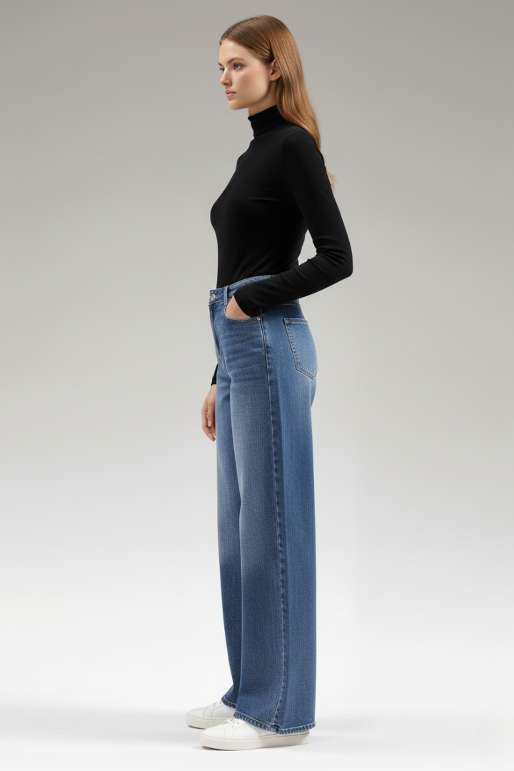 Aela | Women's Jeans | Wide-Leg Belt Loops Pockets