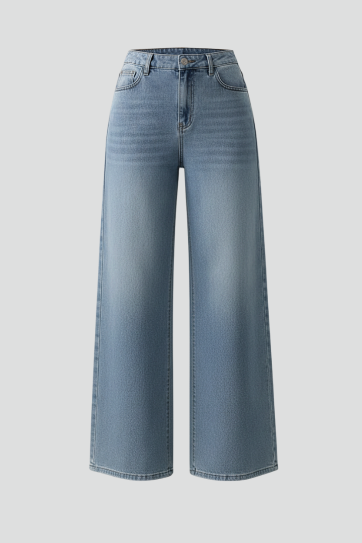 Eala | Women's Jeans | Wide-Leg Front Closure Long Hem