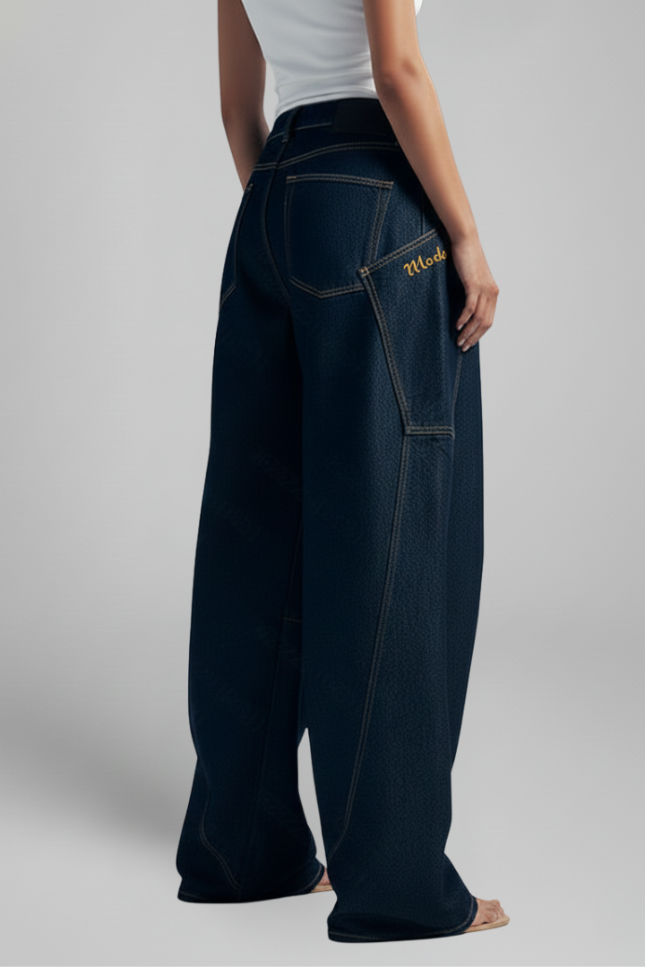 Akka | Women's Trousers | Wide-Leg Front Closure Side Pocket