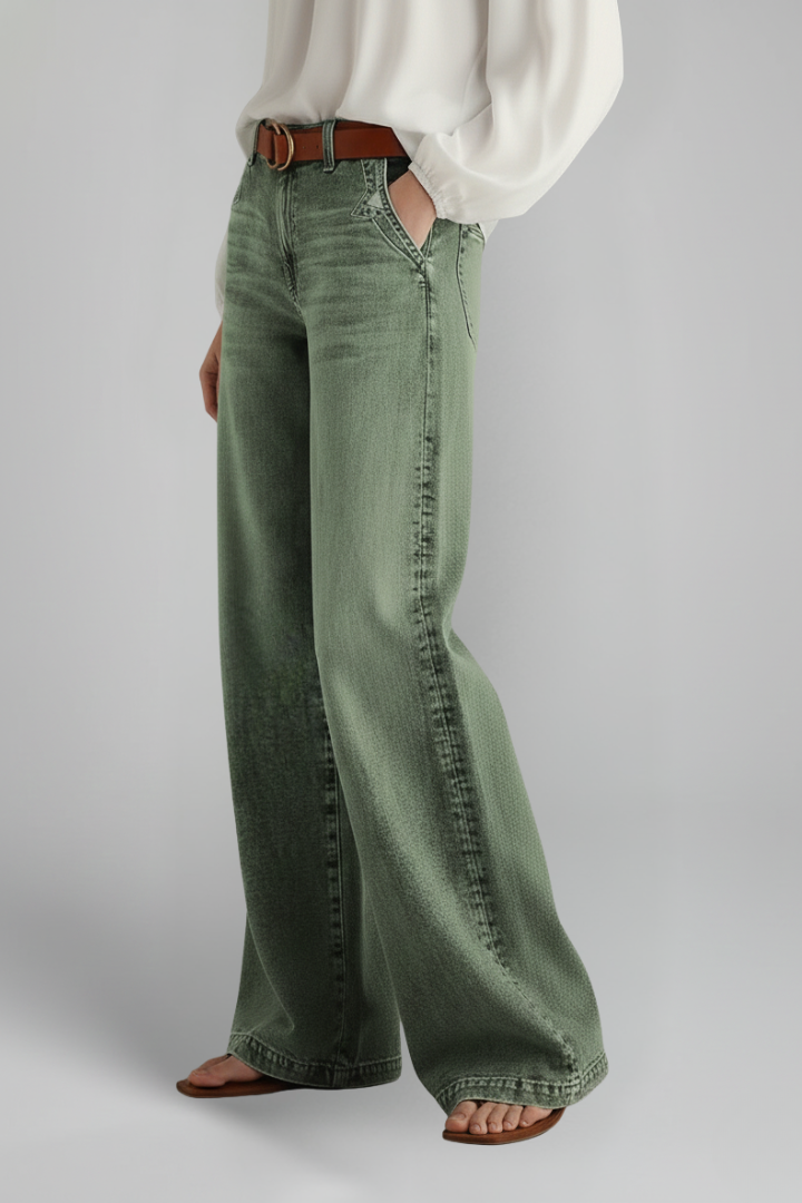 Beatrix | Women's Jeans | Wide-Leg High-Rise Front Closure