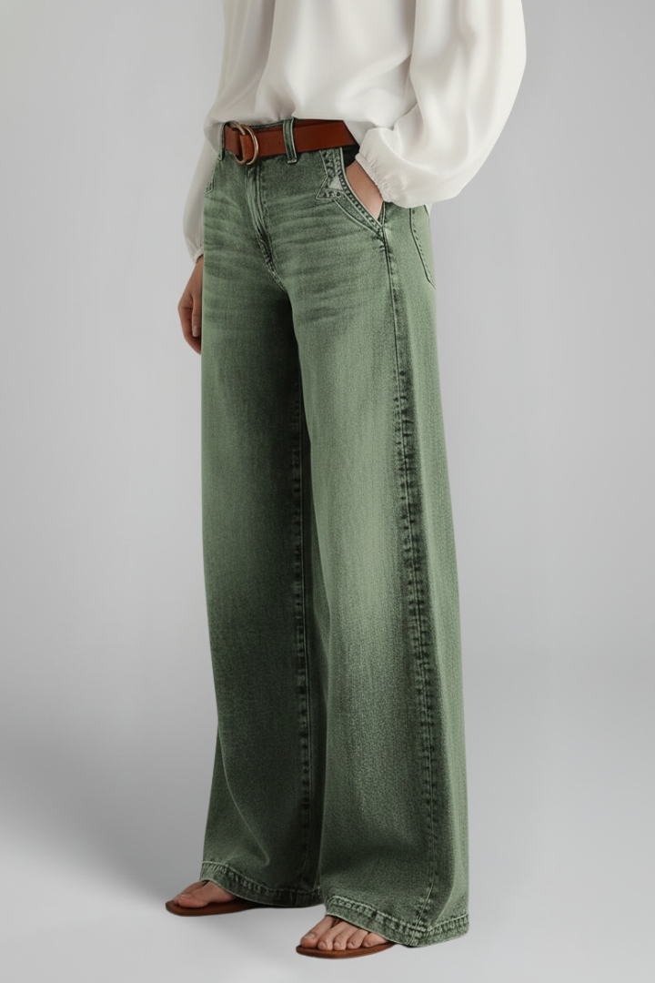 Beatrix | Women's Jeans | Wide-Leg High-Rise Front Closure