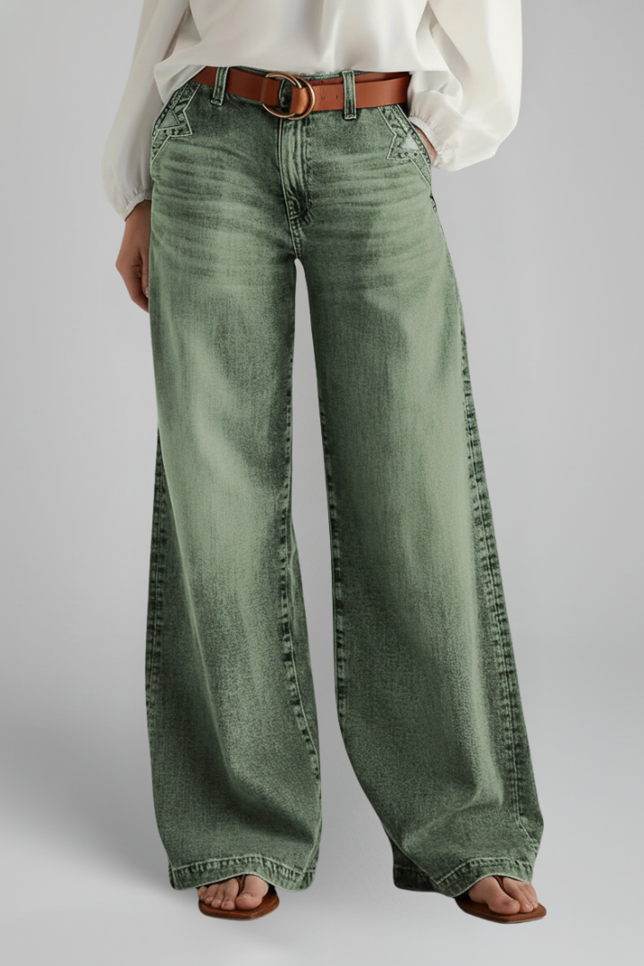 Beatrix | Women's Jeans | Wide-Leg High-Rise Front Closure