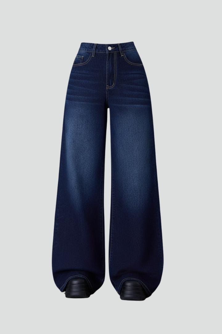 Arra | Women's Jeans | Wide-Leg Mid Rise Button Closure