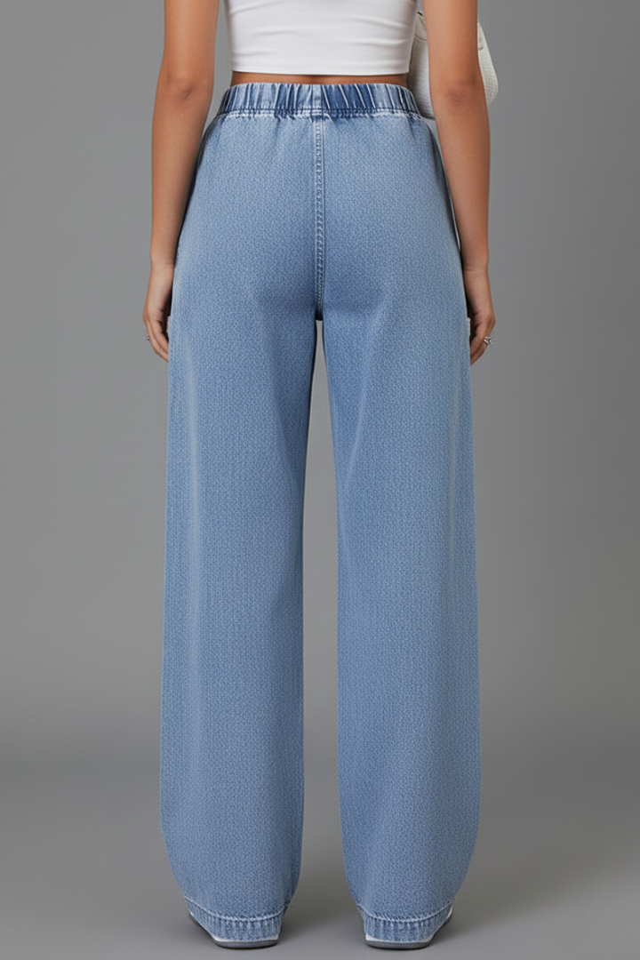 Hedvig | Women's Trousers | Wide-Leg Elastic Waist Pockets