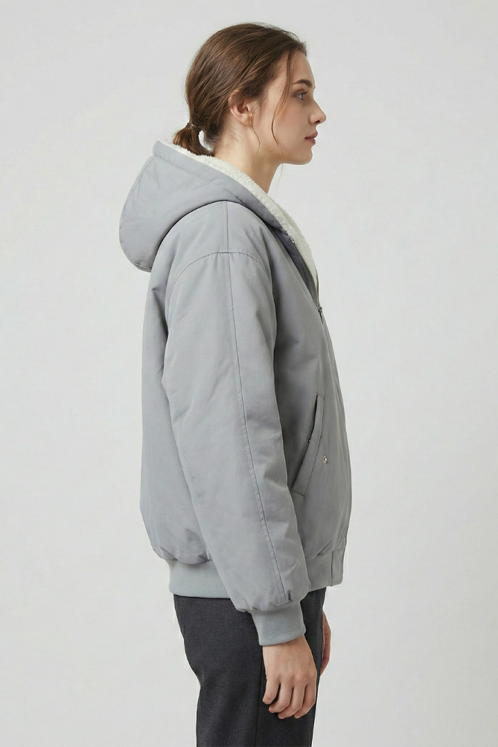 Flaminia | Women's Winter Jacket with Hood & Front Zip