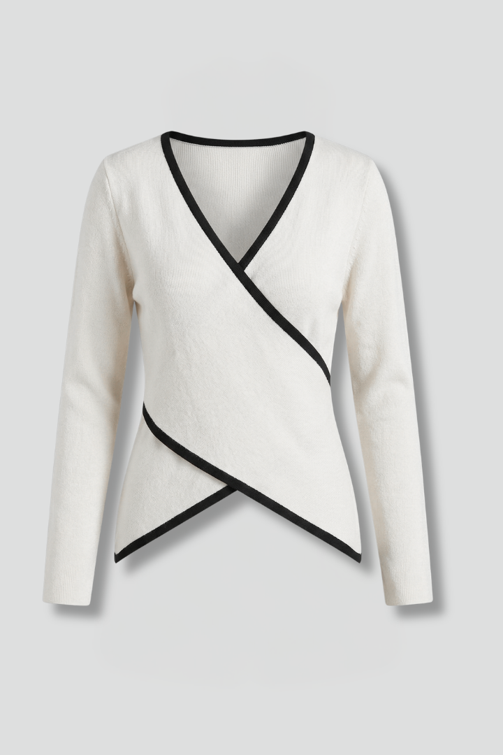 Gwenno | Women's Top | Wrap V-Neck Long Sleeves