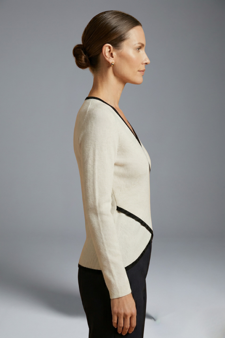 Gwenno | Women's Top | Wrap V-Neck Long Sleeves