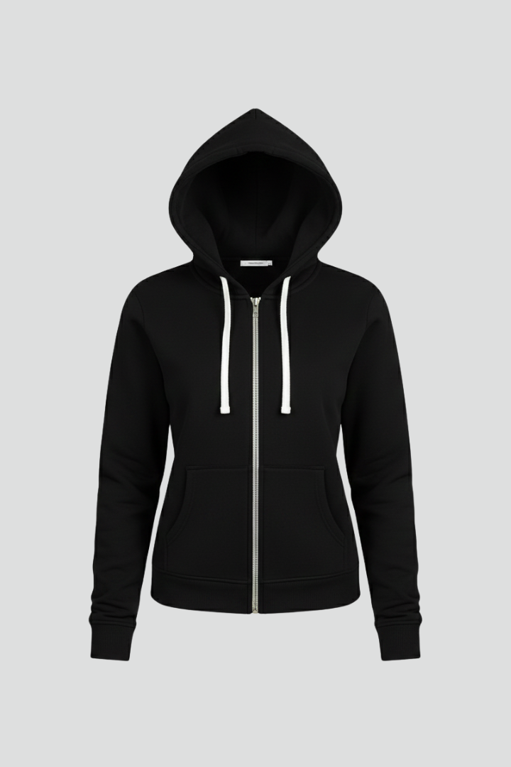 Ava | Women's Zip Hoodie with Drawstring Hood and Front Pockets