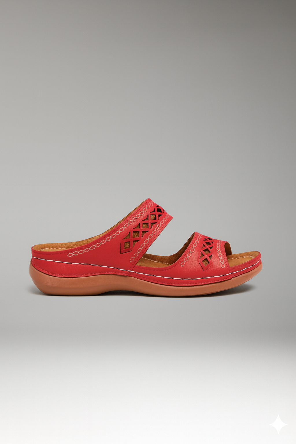 Nemesis | Women's Slide Sandals | Dual Straps Decorative Cutouts