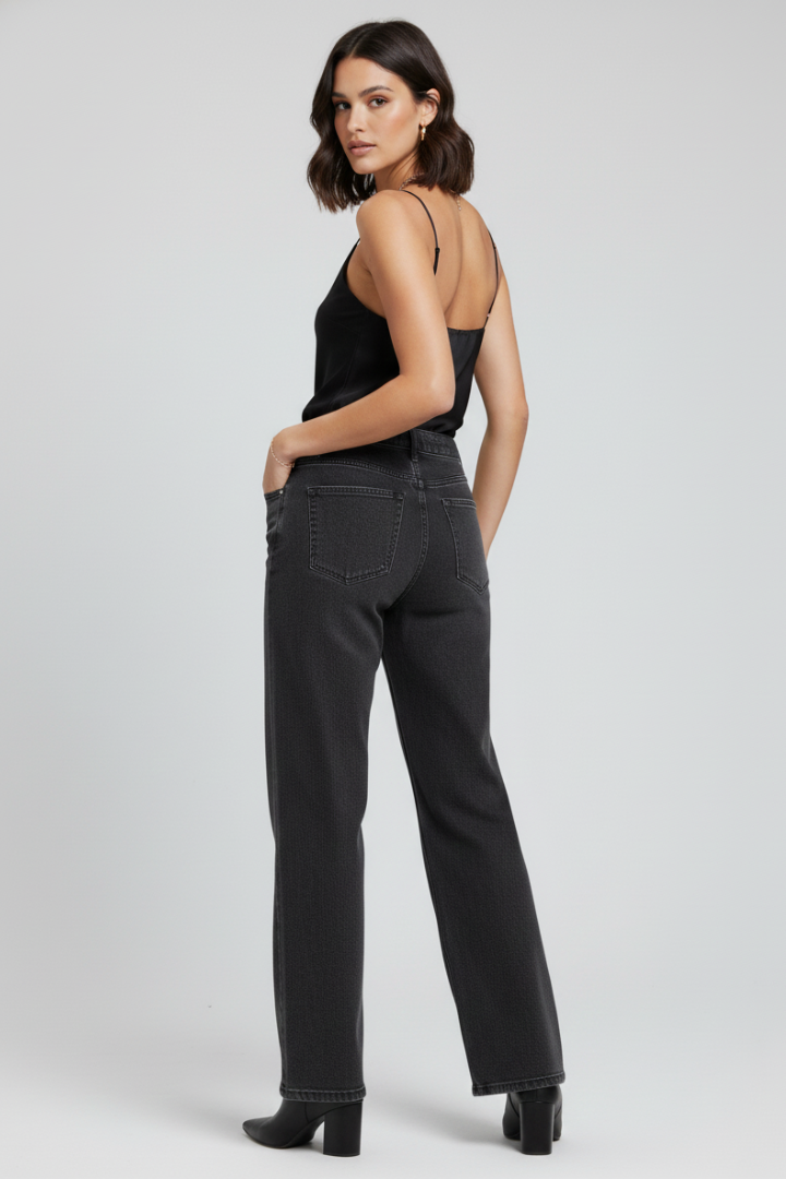Agga | Women's Trousers | Wide-Leg Belt Loops Pockets