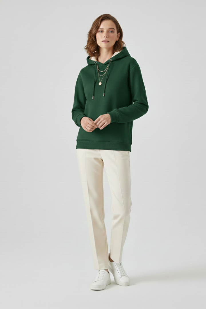 Ivy | Women's Hoodie | Sherpa Lining Ribbed Cuffs