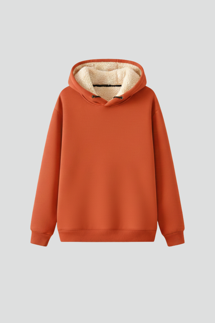 Sage | Women's Pullover Hoodie with Sherpa Lining and Ribbed Cuffs