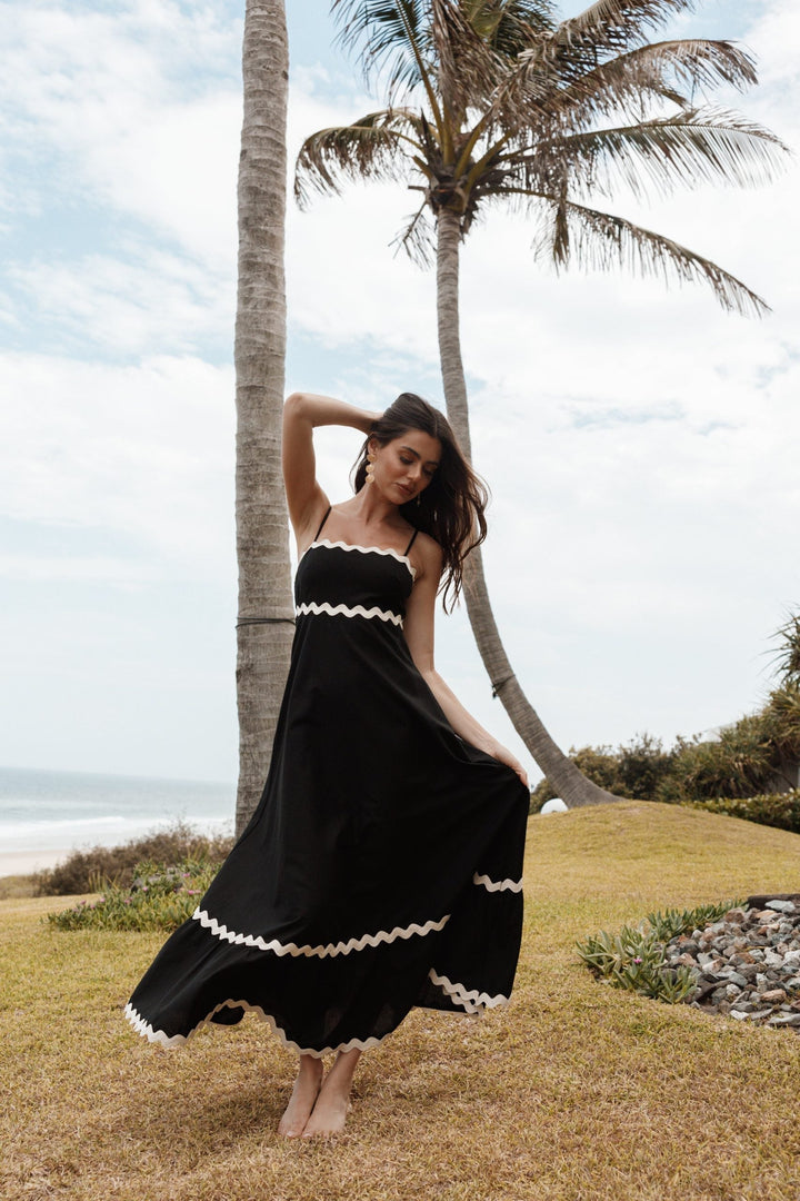Women's Black Dress Maxi Strappy | Casual