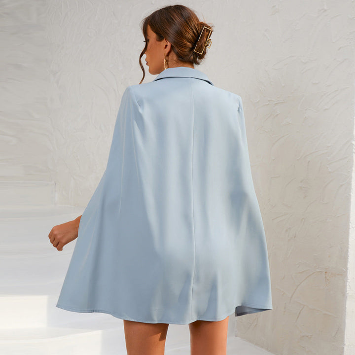 Women's Blazer Dress Double Breasted | Formal Mini Cape