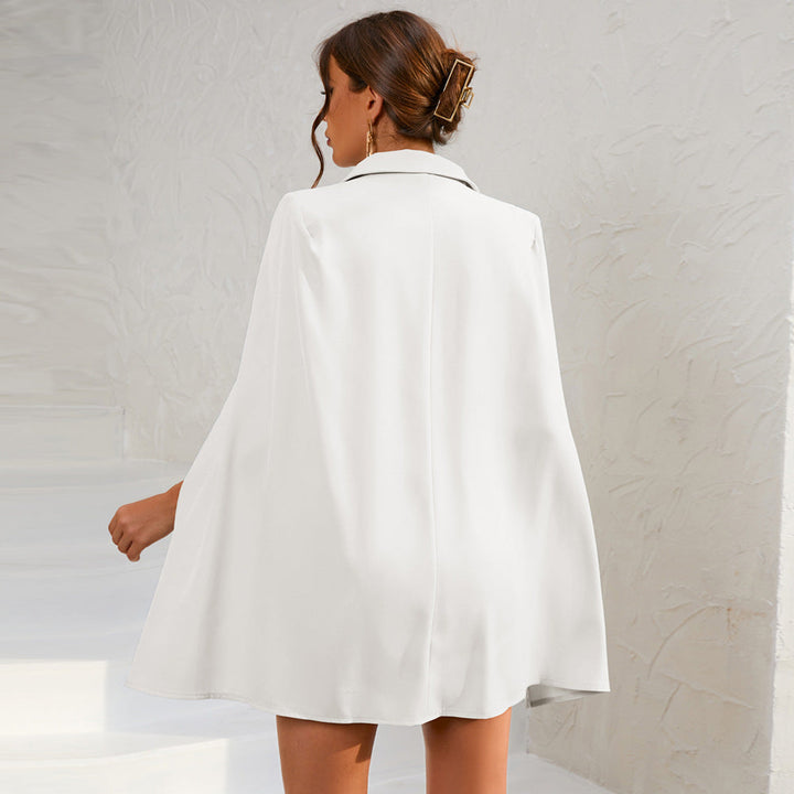 Women's Blazer Dress Double Breasted | Formal Mini Cape