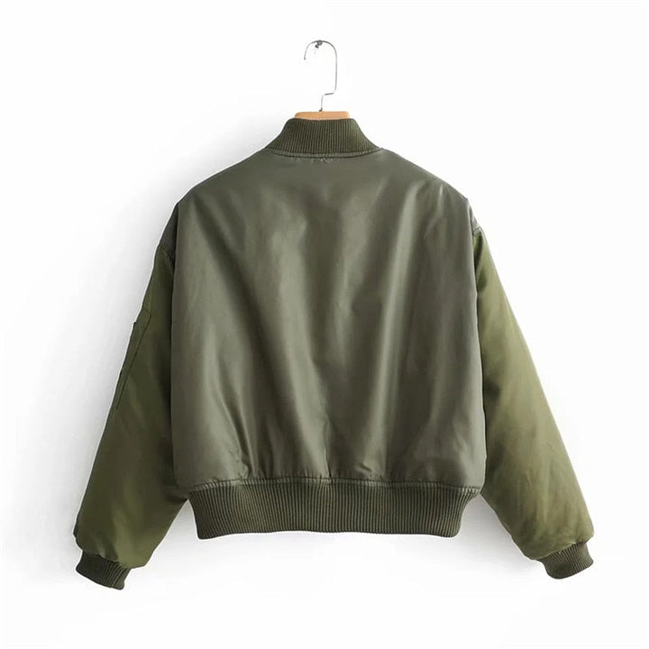 Sumiko | Women's Cropped Bomber Jacket | Pockets