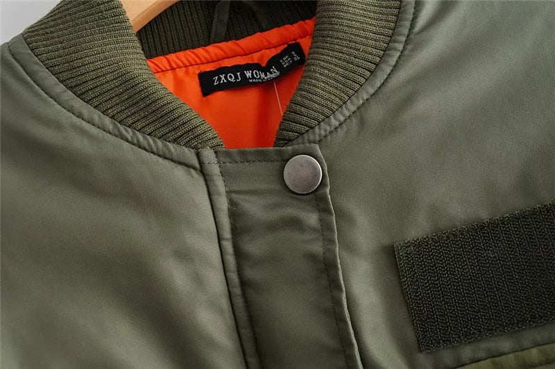 Sumiko | Women's Cropped Bomber Jacket | Pockets