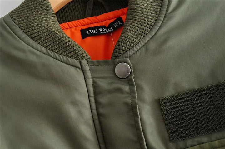 Sumiko | Women's Cropped Bomber Jacket | Pockets