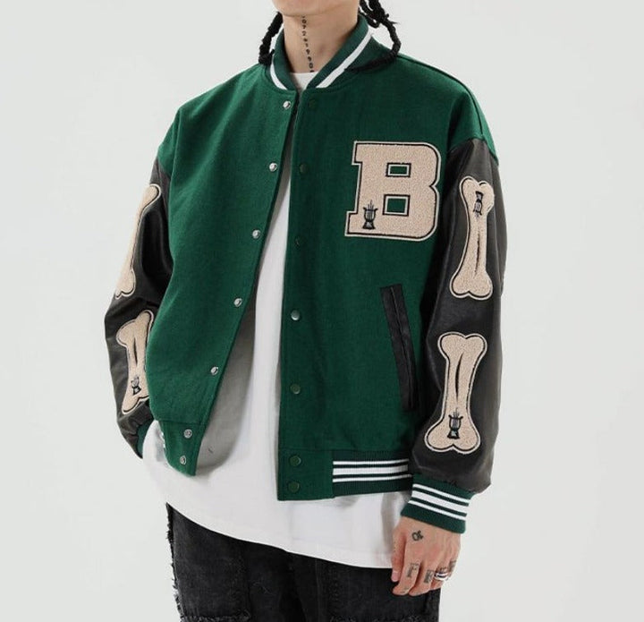 Marcella | Women's Varsity Patch Bomber Jacket | Oversized