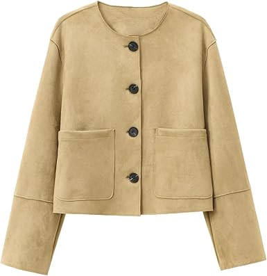 Aurelia | Women's Cropped Bomber Jacket | Front Pockets Button Front