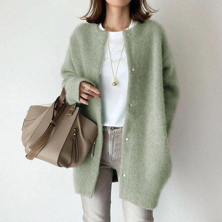 Sybilla | Women's Longline Knit Cardigan | Oversized Button Up Casual