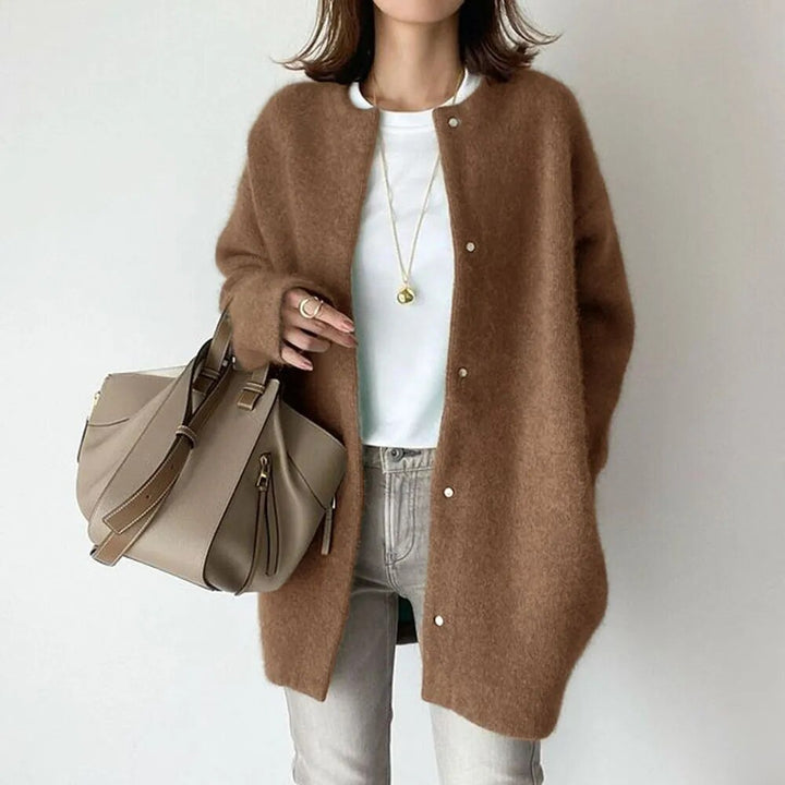 Sybilla | Women's Longline Knit Cardigan | Oversized Button Up Casual