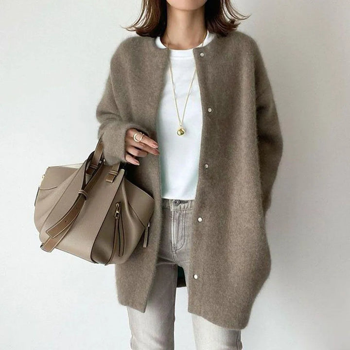 Sybilla | Women's Longline Knit Cardigan | Oversized Button Up Casual