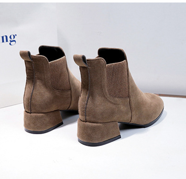 Godgifu | Women's Chelsea Boots | Block Heel Ankle Style