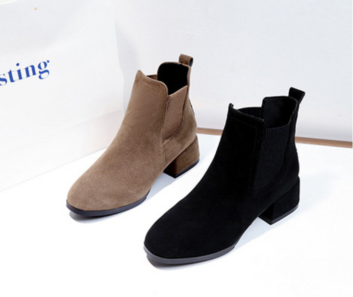 Godgifu | Women's Chelsea Boots | Block Heel Ankle Style