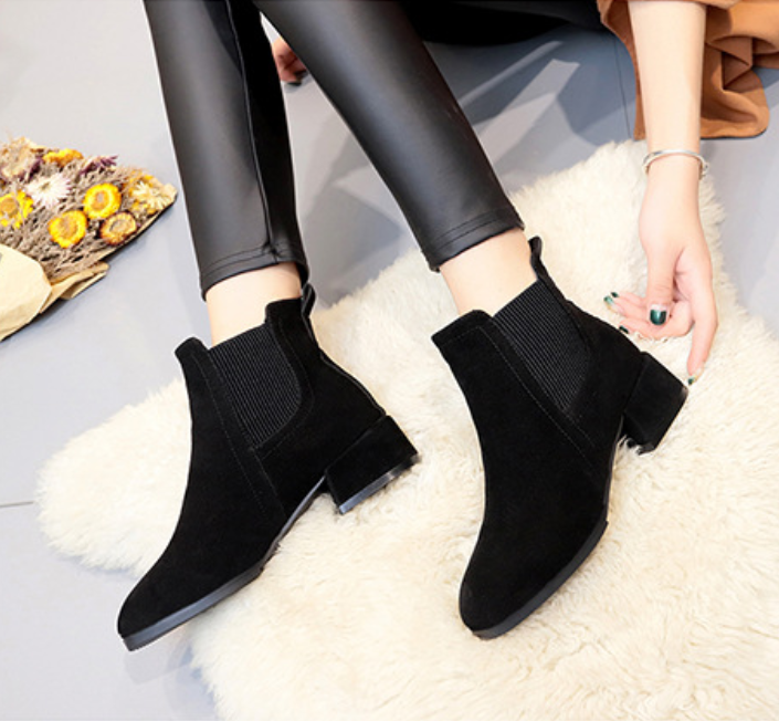 Godgifu | Women's Chelsea Boots | Block Heel Ankle Style