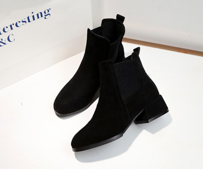 Godgifu | Women's Chelsea Boots | Block Heel Ankle Style