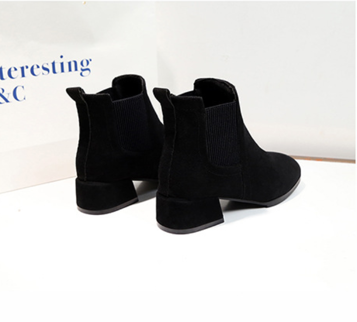 Godgifu | Women's Chelsea Boots | Block Heel Ankle Style