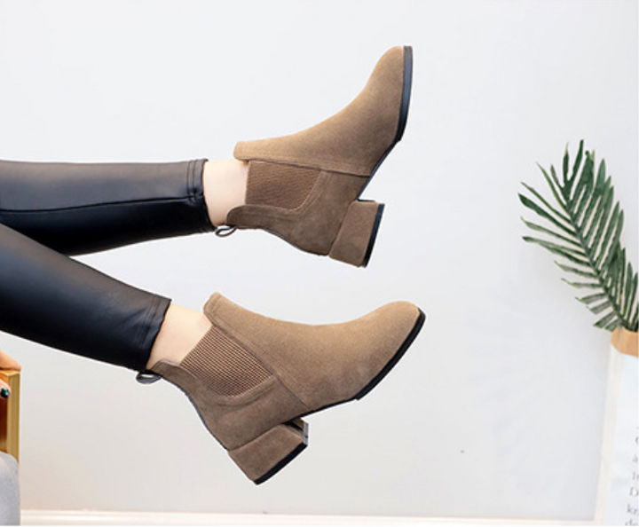 Godgifu | Women's Chelsea Boots | Block Heel Ankle Style