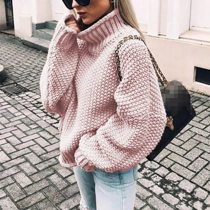 Djenabou | Women's Chunky Knitted Jumper | Turtleneck Oversized