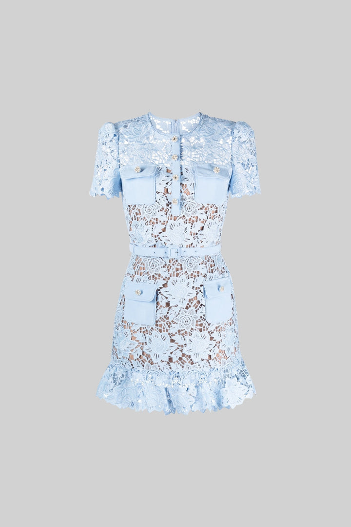 Women's Cocktail Dress Short Sleeve Embroidered | Mini