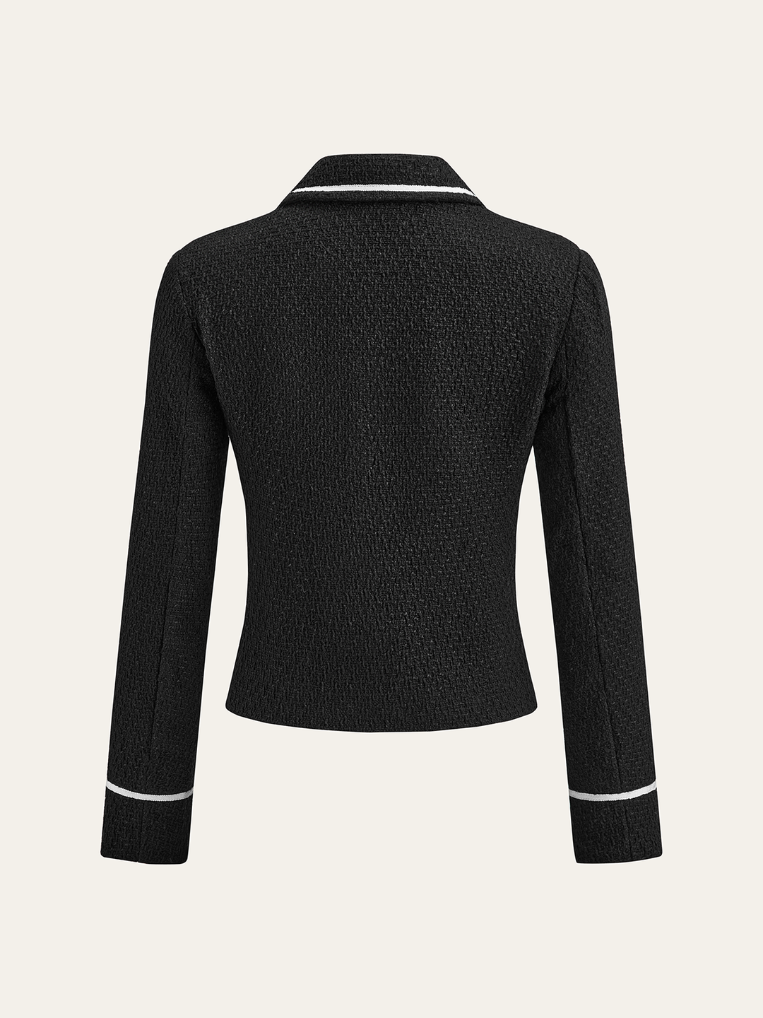 Luna | Women's Cropped Blazer | Contrast Trim Pockets Chic