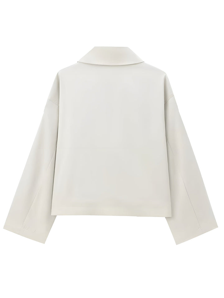 Jyoti | Women's Cropped Trench Coat Short | Double-Breasted